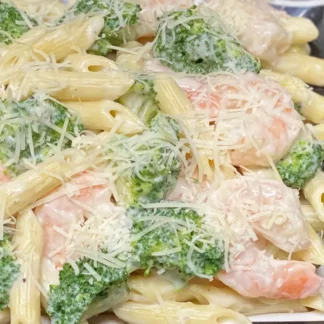 Broccoli-Shrimp-Alfredo